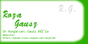 roza gausz business card